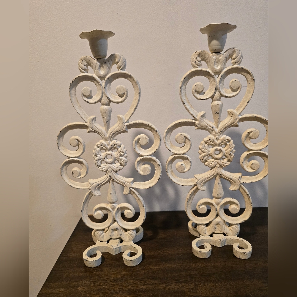 Cream Candle Holders